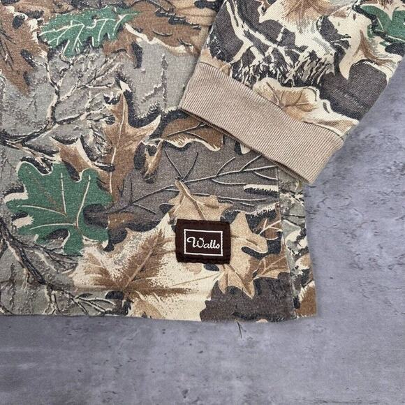 Vintage Walls Single Stitch Advantage Tree Leaf Camo Long Sleeve Pocket T Shirt - Picture 2 of 7
